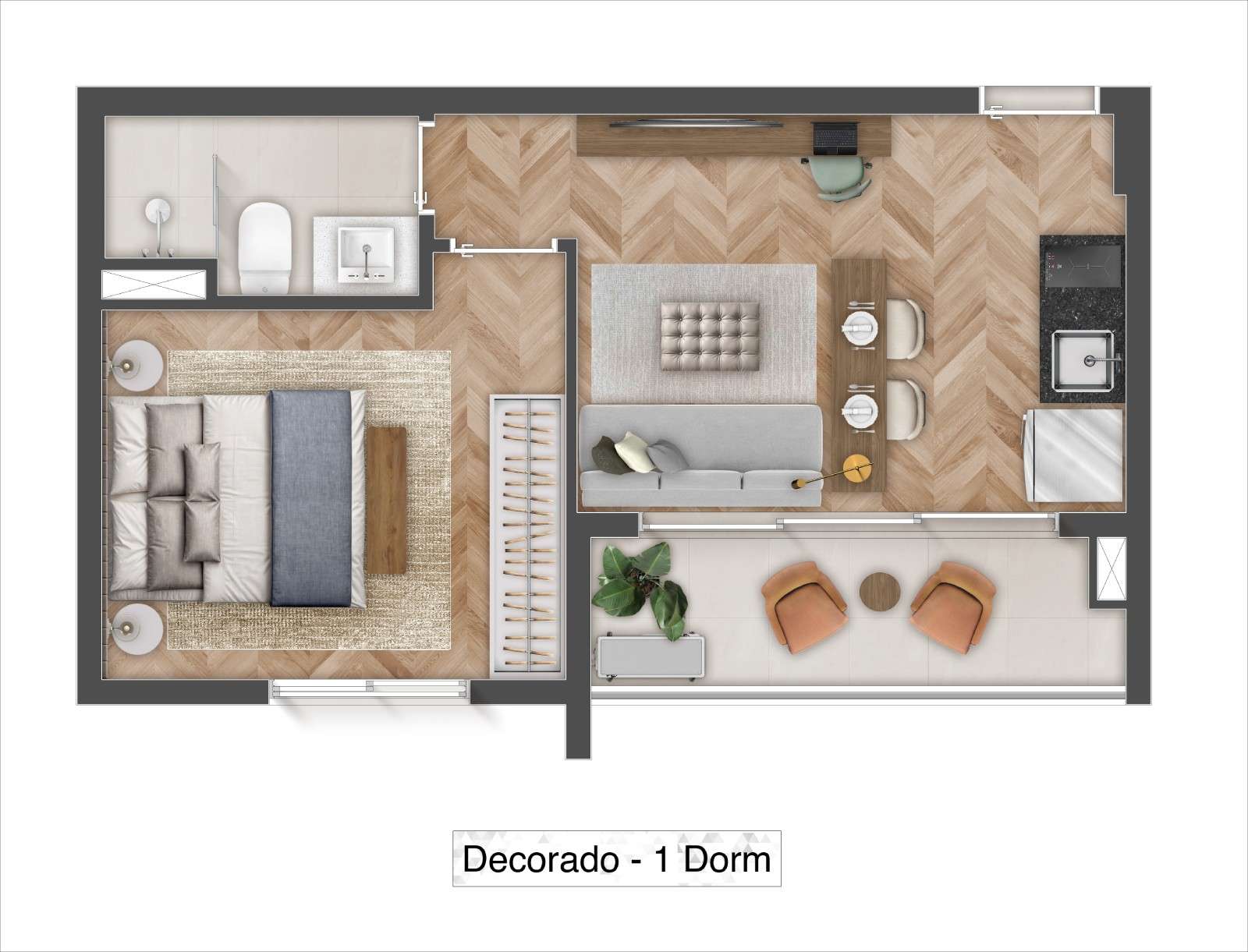 Decorado 1 dorm.